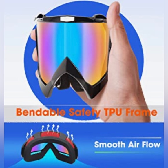 NWT Ski Goggles, Snowboard Goggles for Youth, Teens, Men & Women, Wide View - Picture 3 of 7